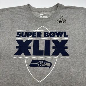 Nike Seattle Seahawks Super Bowl XLIX Mens Size XL T-Shirt Football NFL 2015